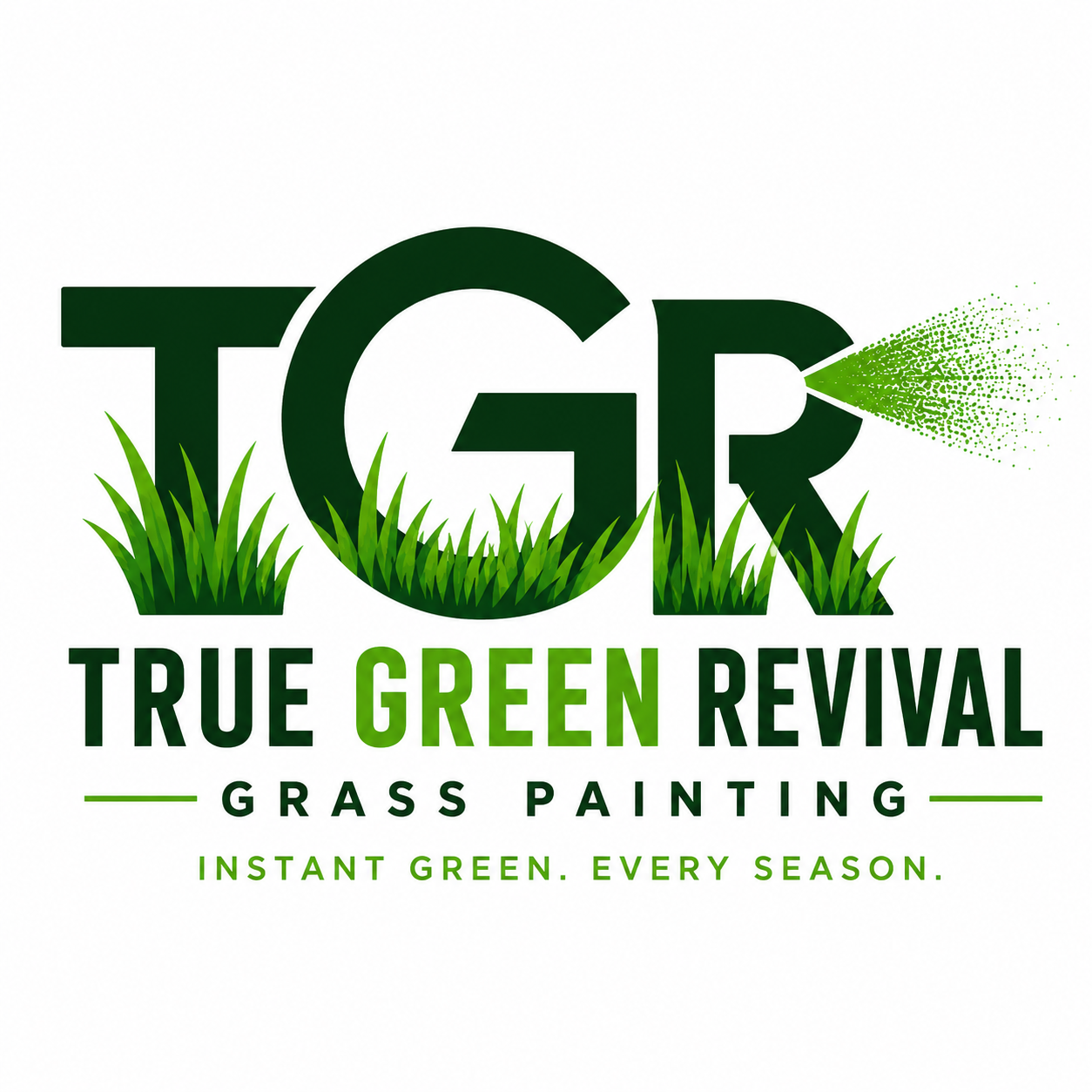 True Green Revival Grass Painting Logo